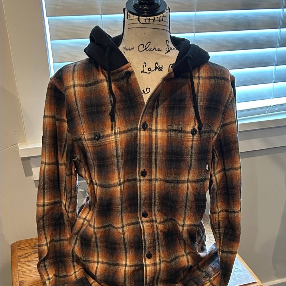 Vans Brown and Black Plaid flannel